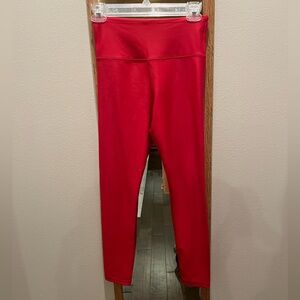 Zyia Red metallic light and tight leggings. Like new size 4